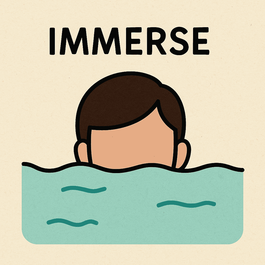 immerse meaning and examples thumbnail