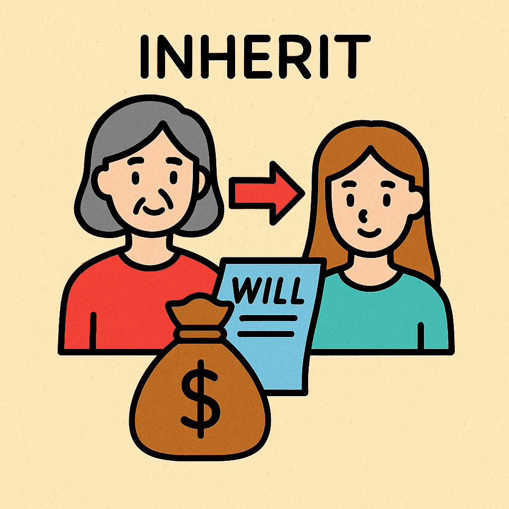 inherit meaning and examples thumbnail