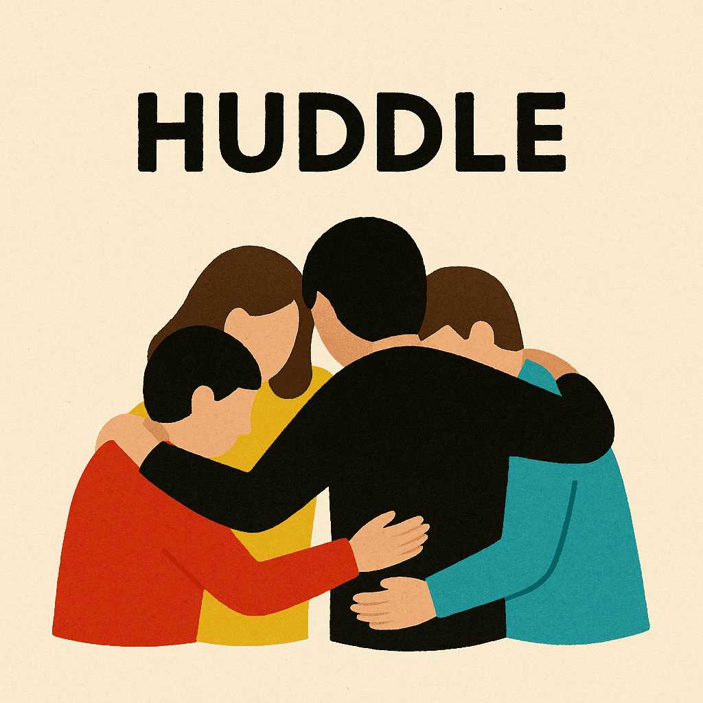 huddle meaning and examples thumbnail