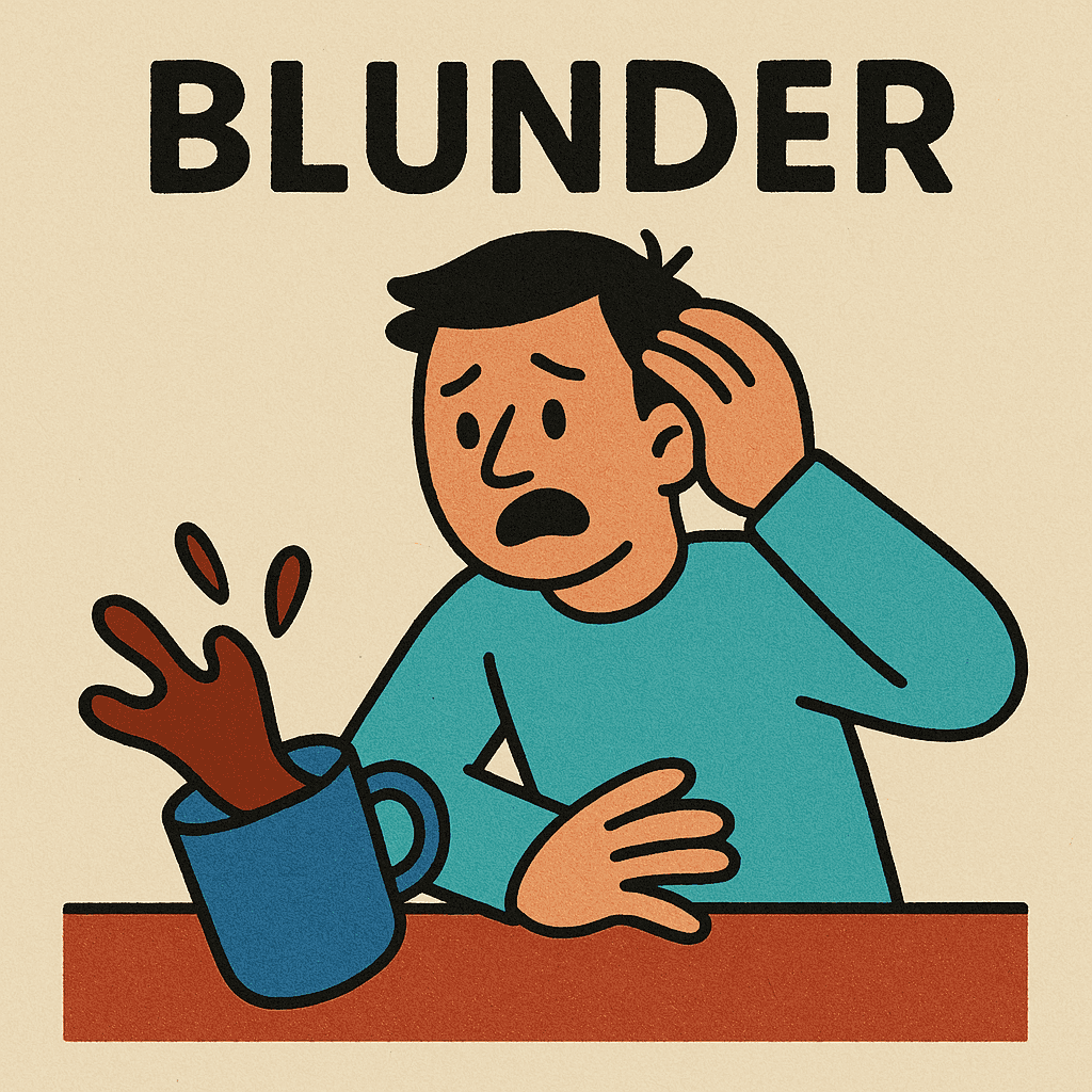 blunder meaning and examples thumbnail