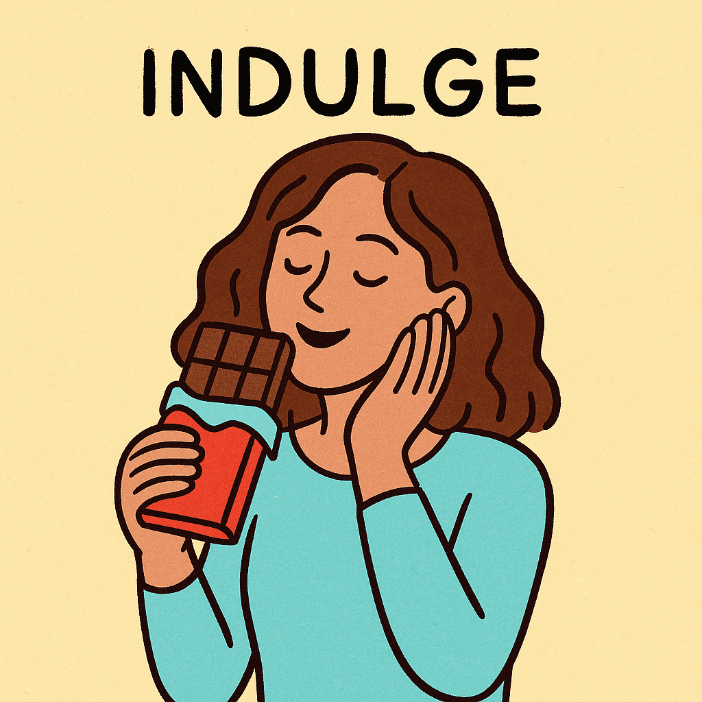 indulge meaning and examples thumbnail
