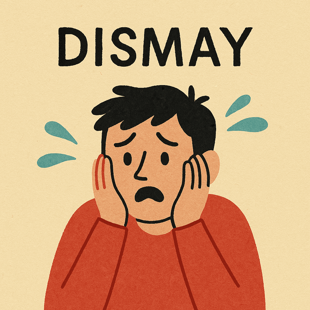 dismay meaning and examples thumbnail