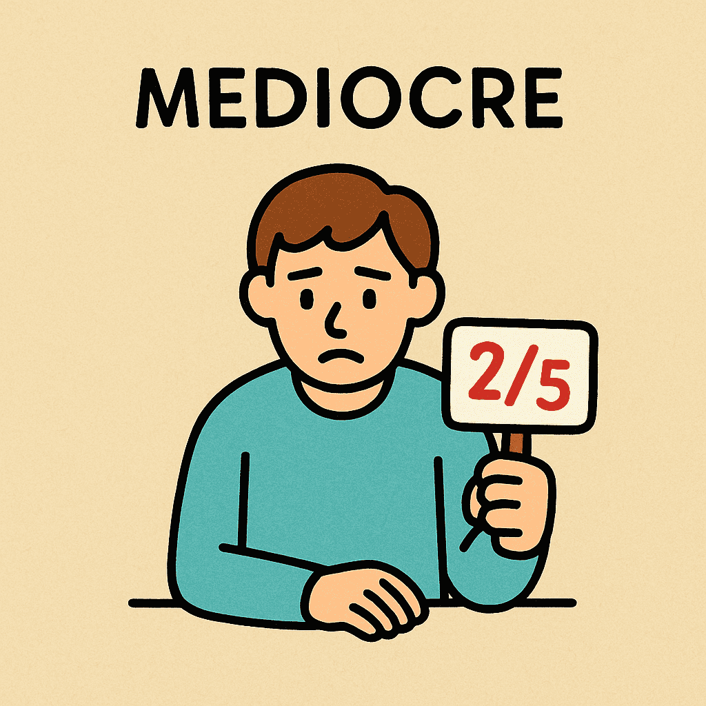 mediocre meaning and examples thumbnail