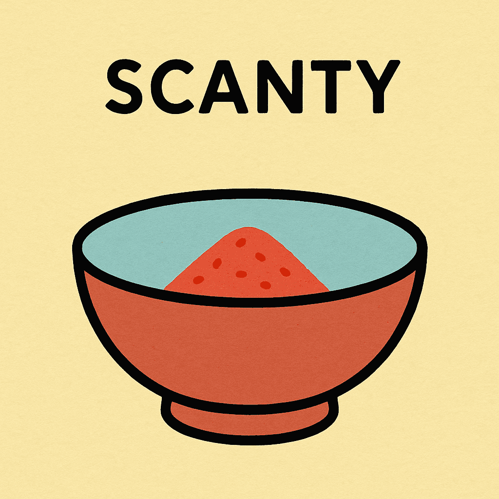 scanty meaning and examples thumbnail