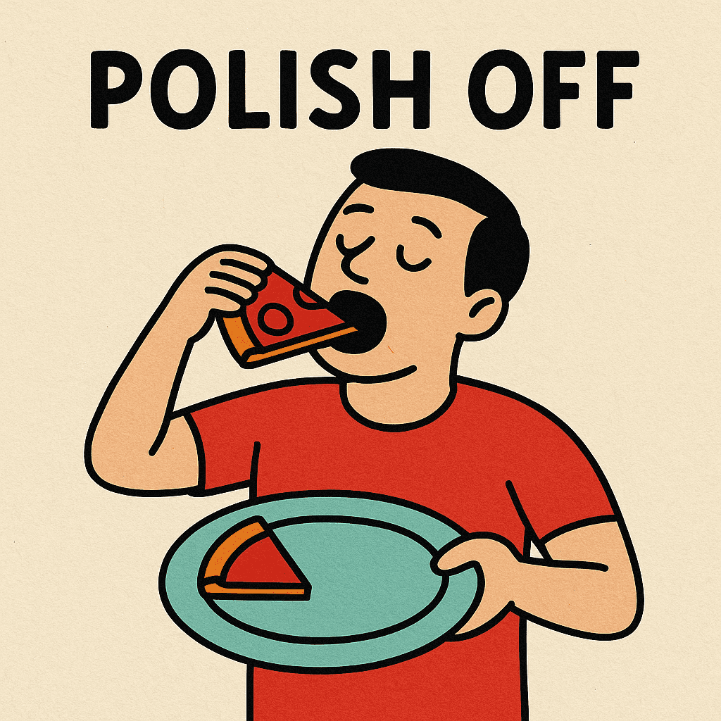 polish off meaning and examples thumbnail
