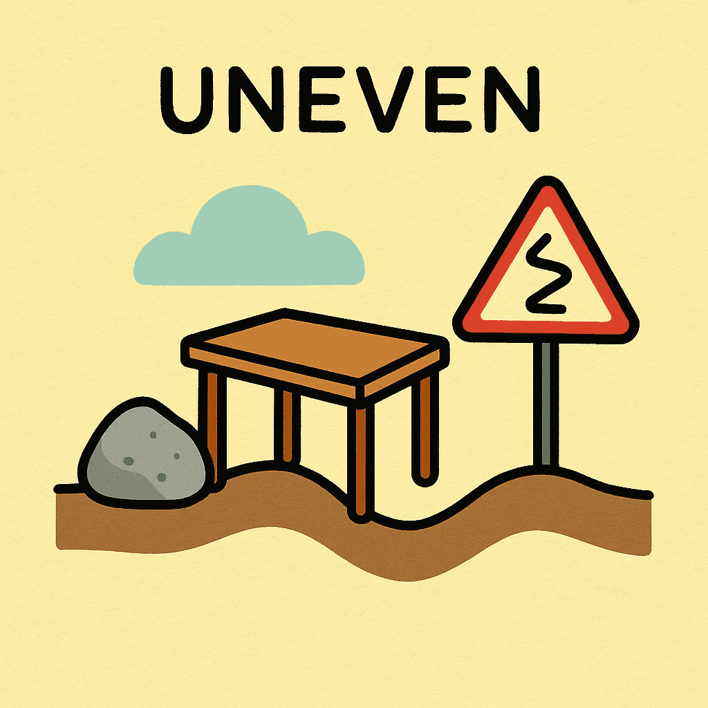 uneven meaning and examples