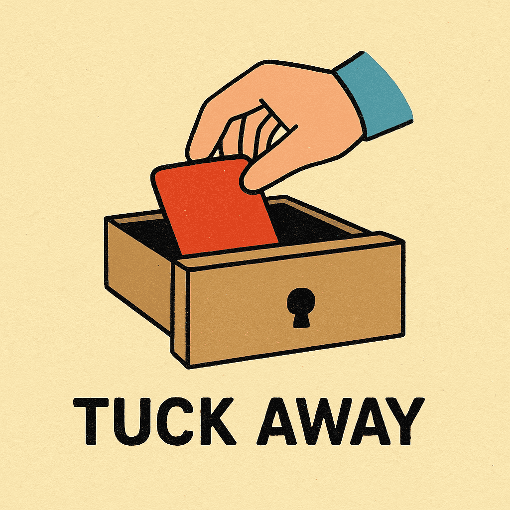 tuck away meaning and examples thumbnail