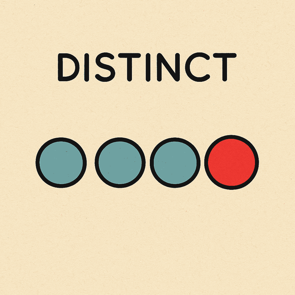 distinct meaning and examples