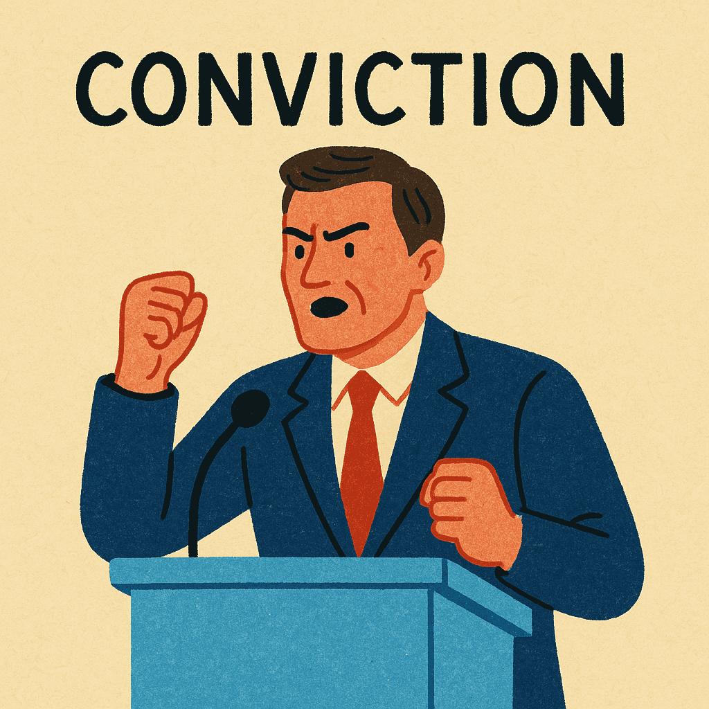 conviction meaning and examples thumbnail