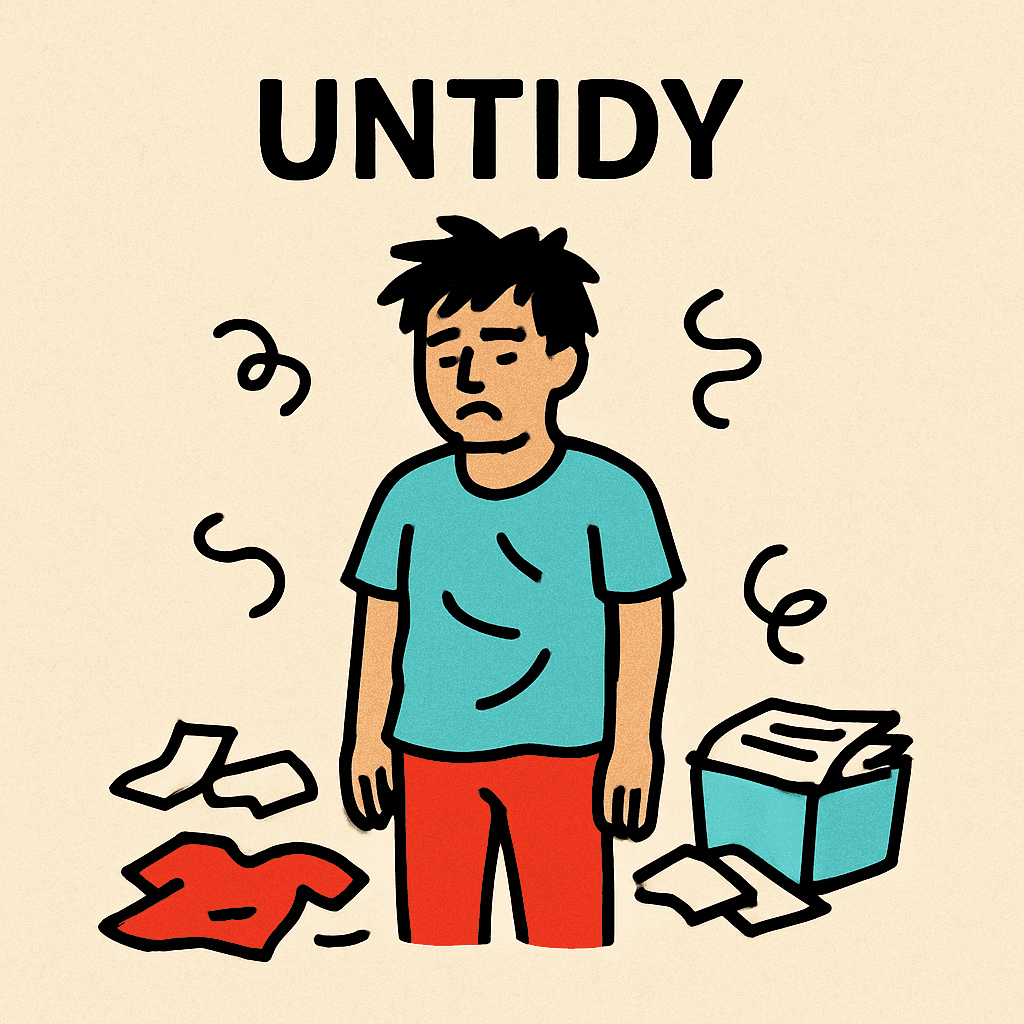 untidy meaning and examples thumbnail
