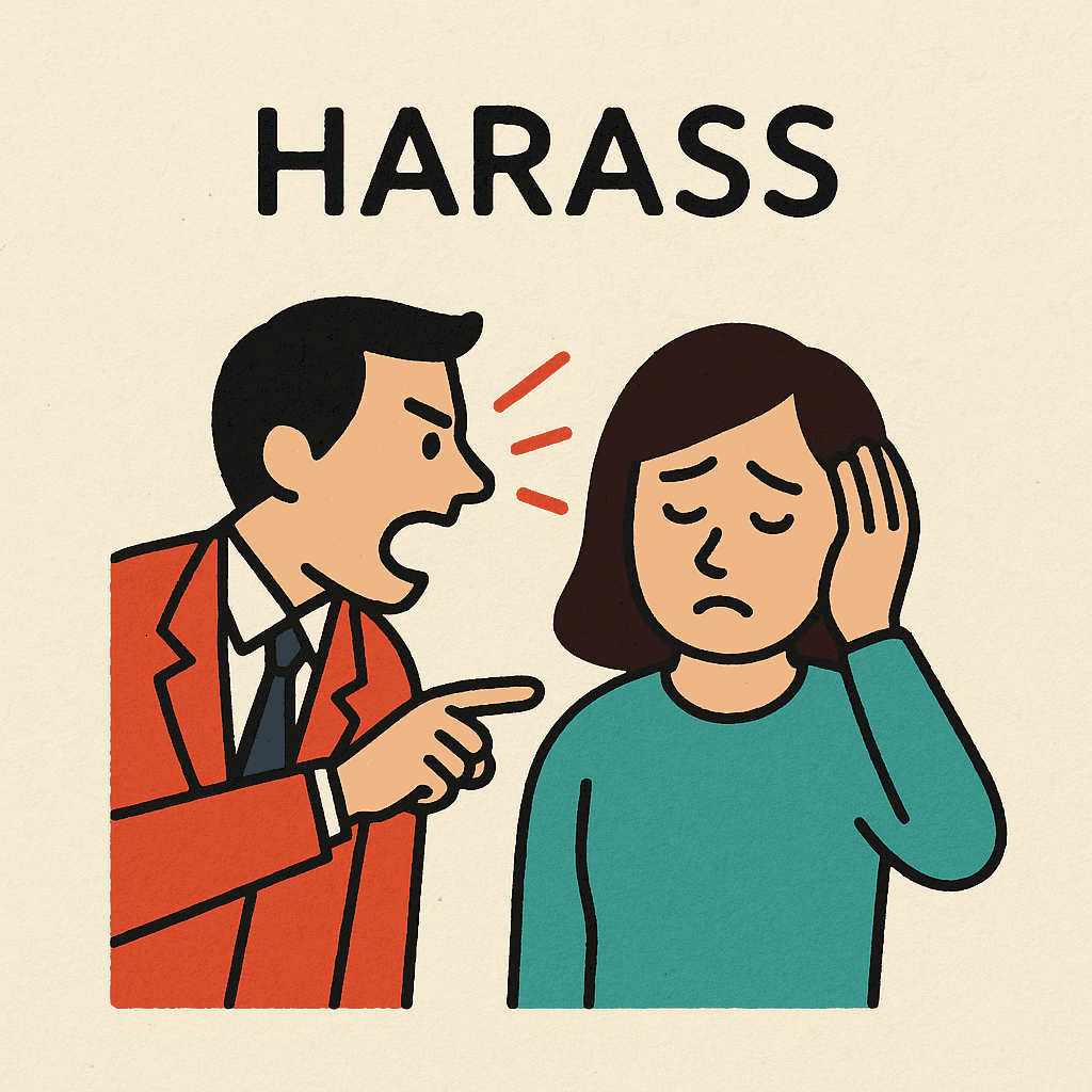 harass meaning and examples