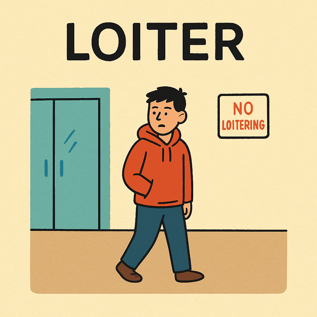 loiter meaning and examples