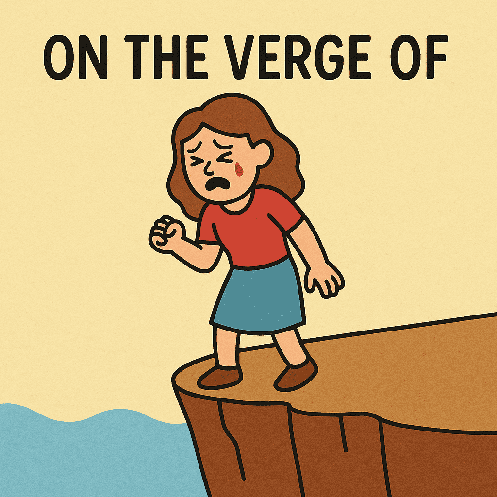on the verge of meaning and examples thumbnail