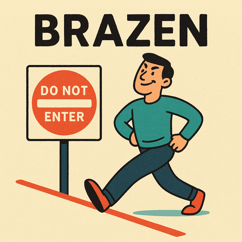 brazen meaning and examples thumbnail