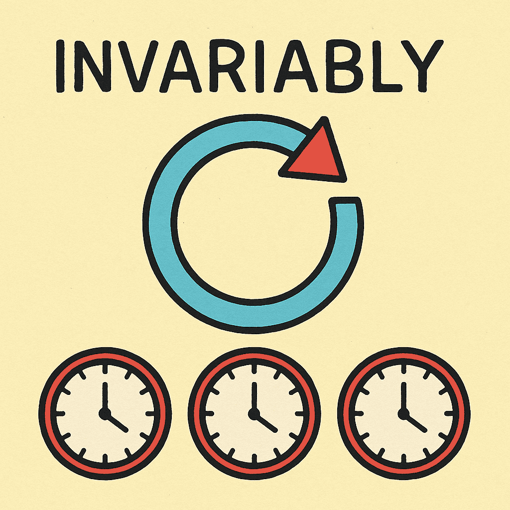 invariably meaning and examples