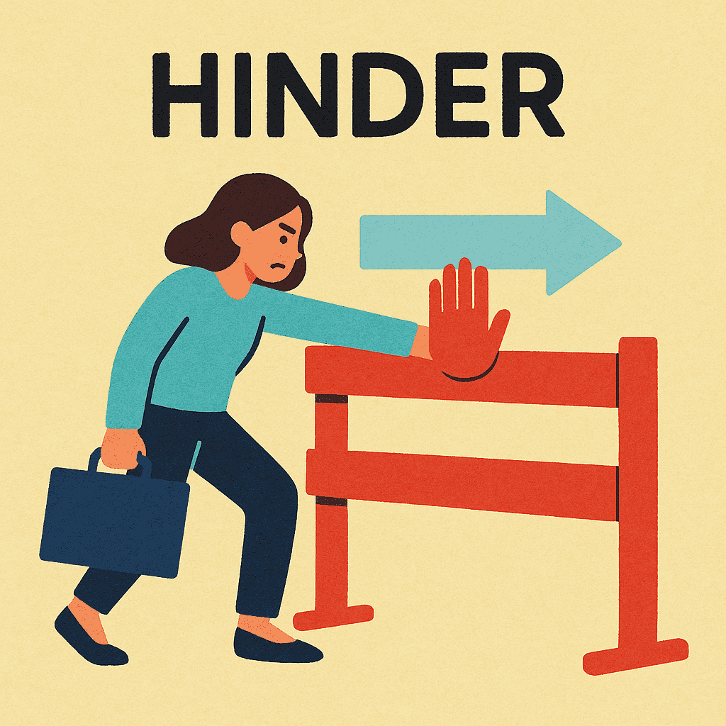 hinder meaning and examples