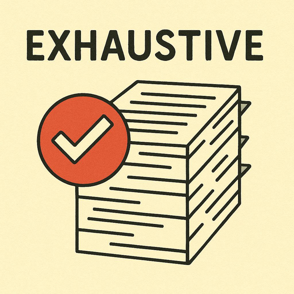 exhaustive meaning and examples