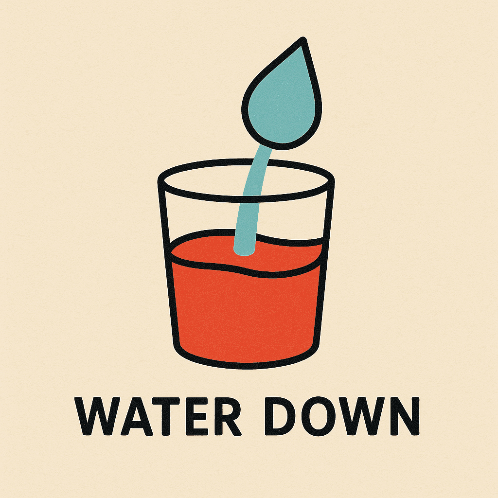 water down meaning and examples thumbnail