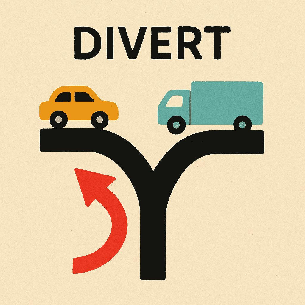 divert meaning and examples