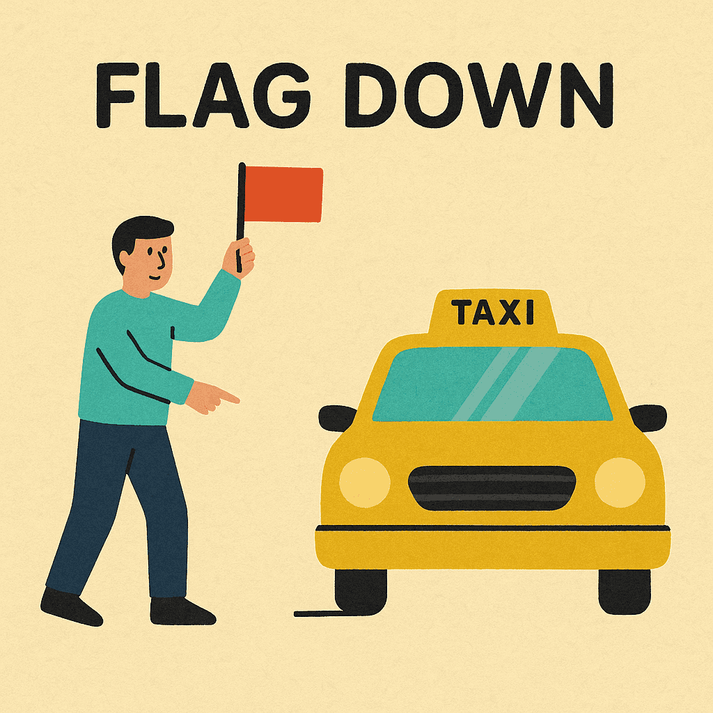 flag down meaning and examples thumbnail
