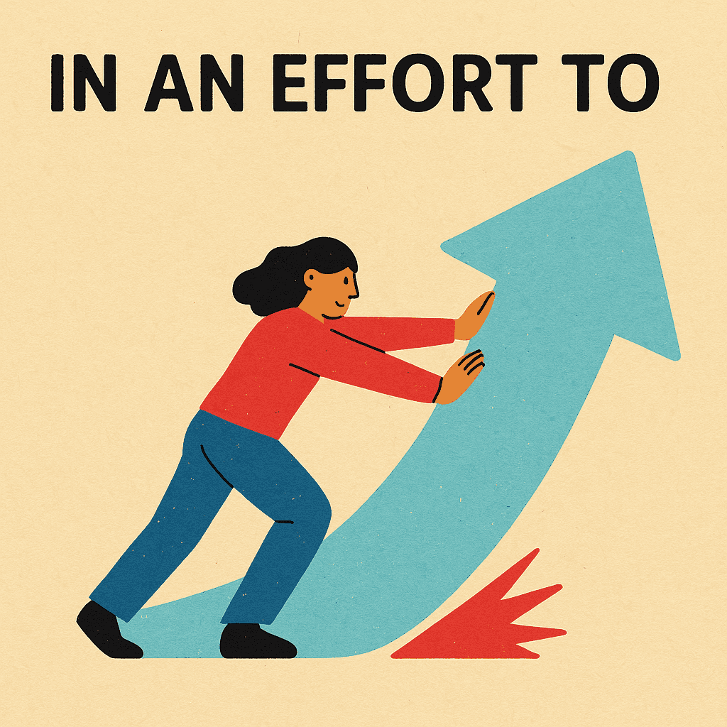 in an effort to meaning and examples