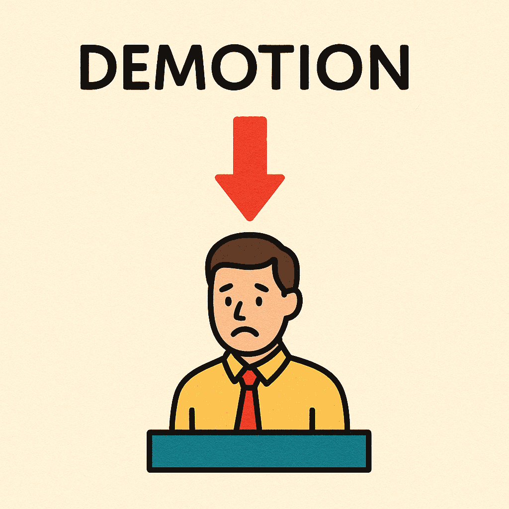 demotion meaning and examples thumbnail