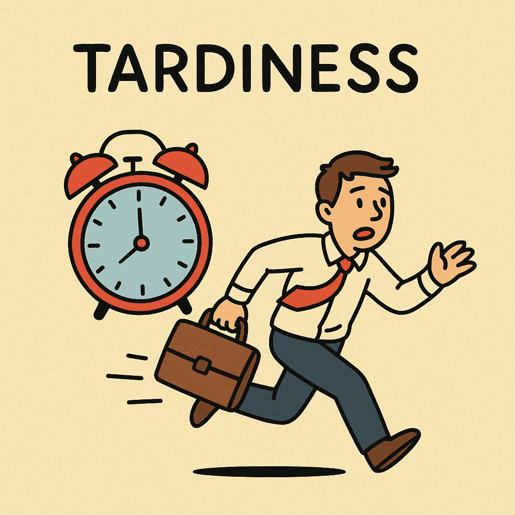 tardiness meaning and examples thumbnail