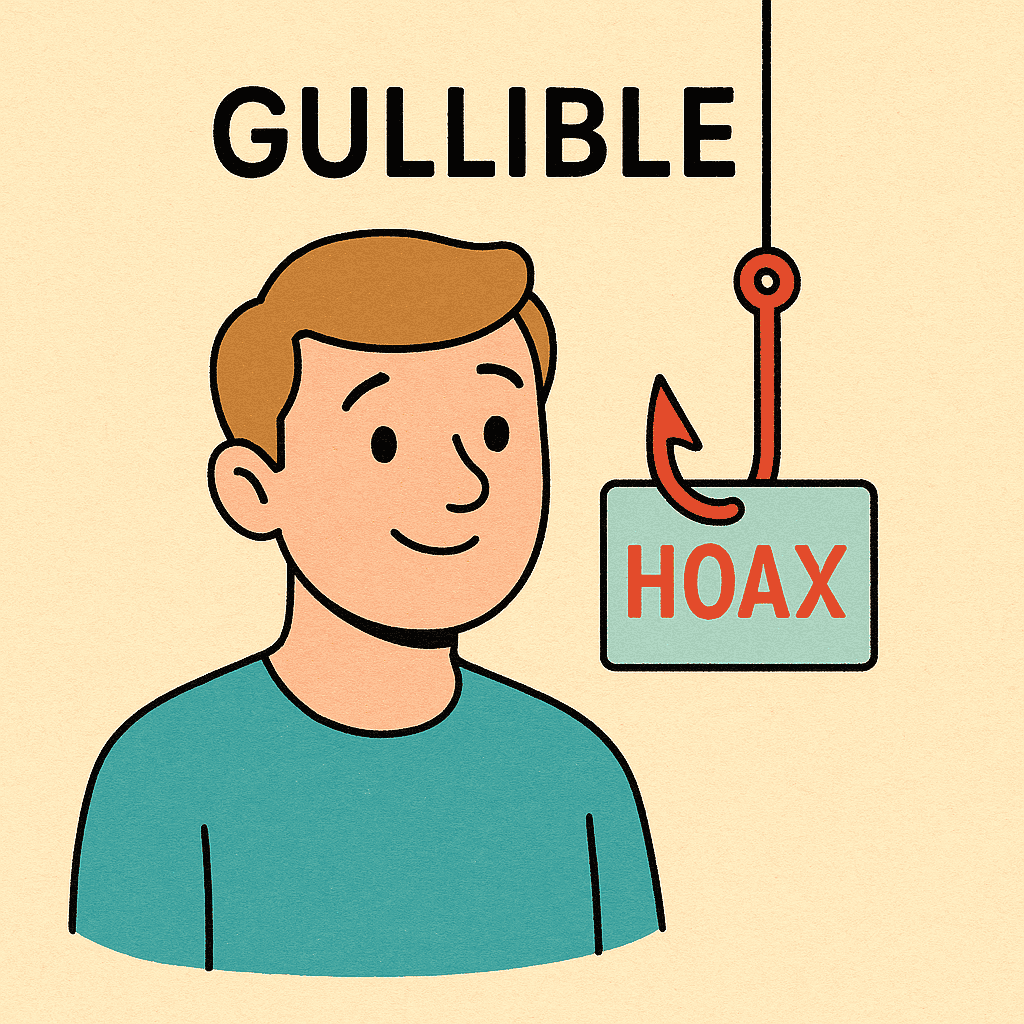 gullible meaning and examples thumbnail
