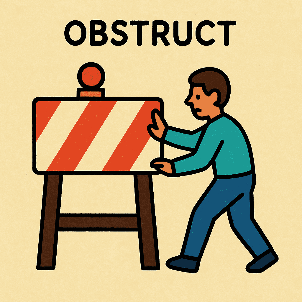 obstruct meaning and examples