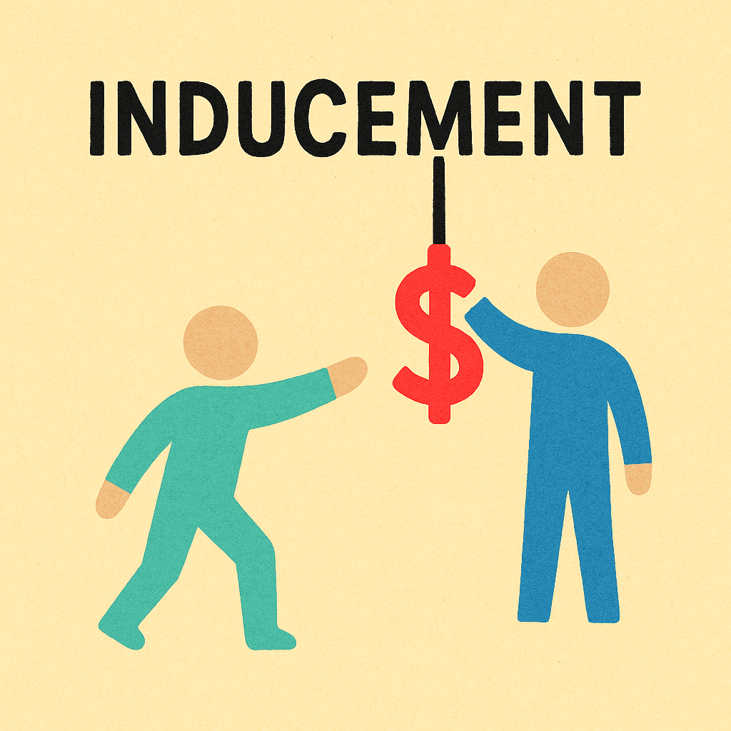 inducement meaning and examples thumbnail