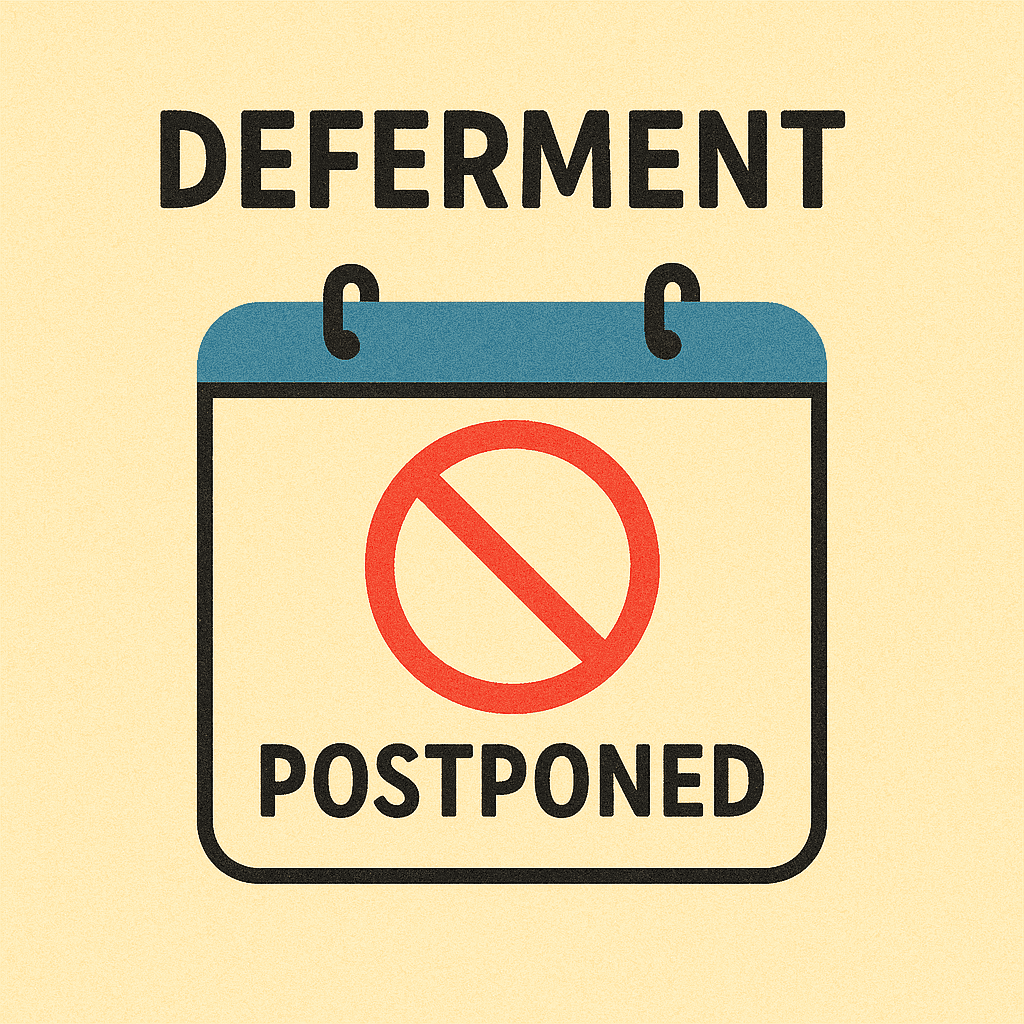 deferment meaning and examples thumbnail