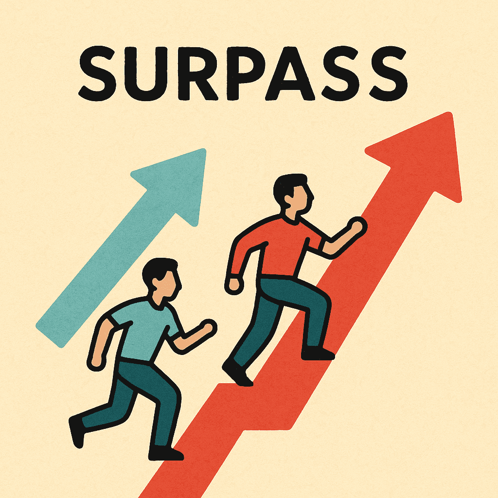 surpass meaning and examples thumbnail