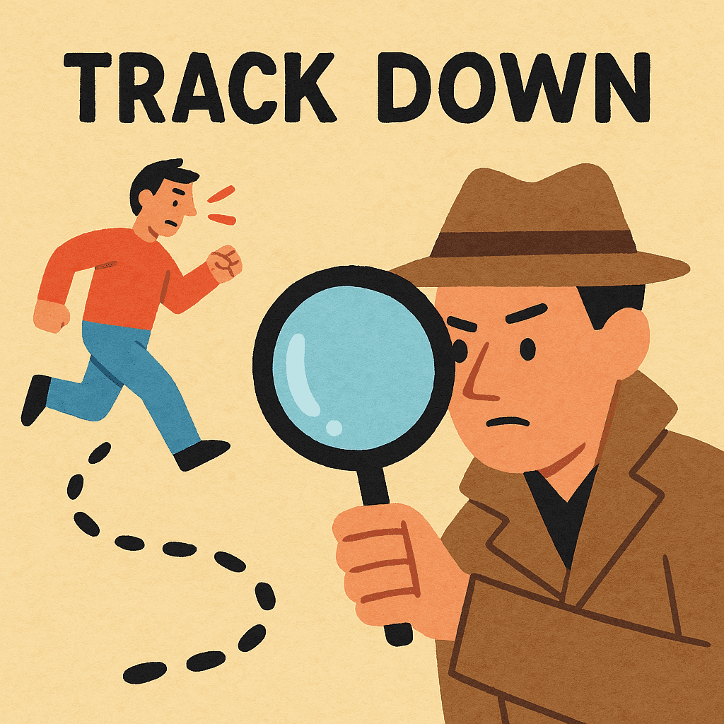 track down meaning and examples thumbnail