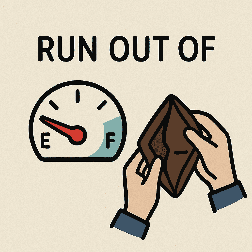 run out of meaning and examples thumbnail