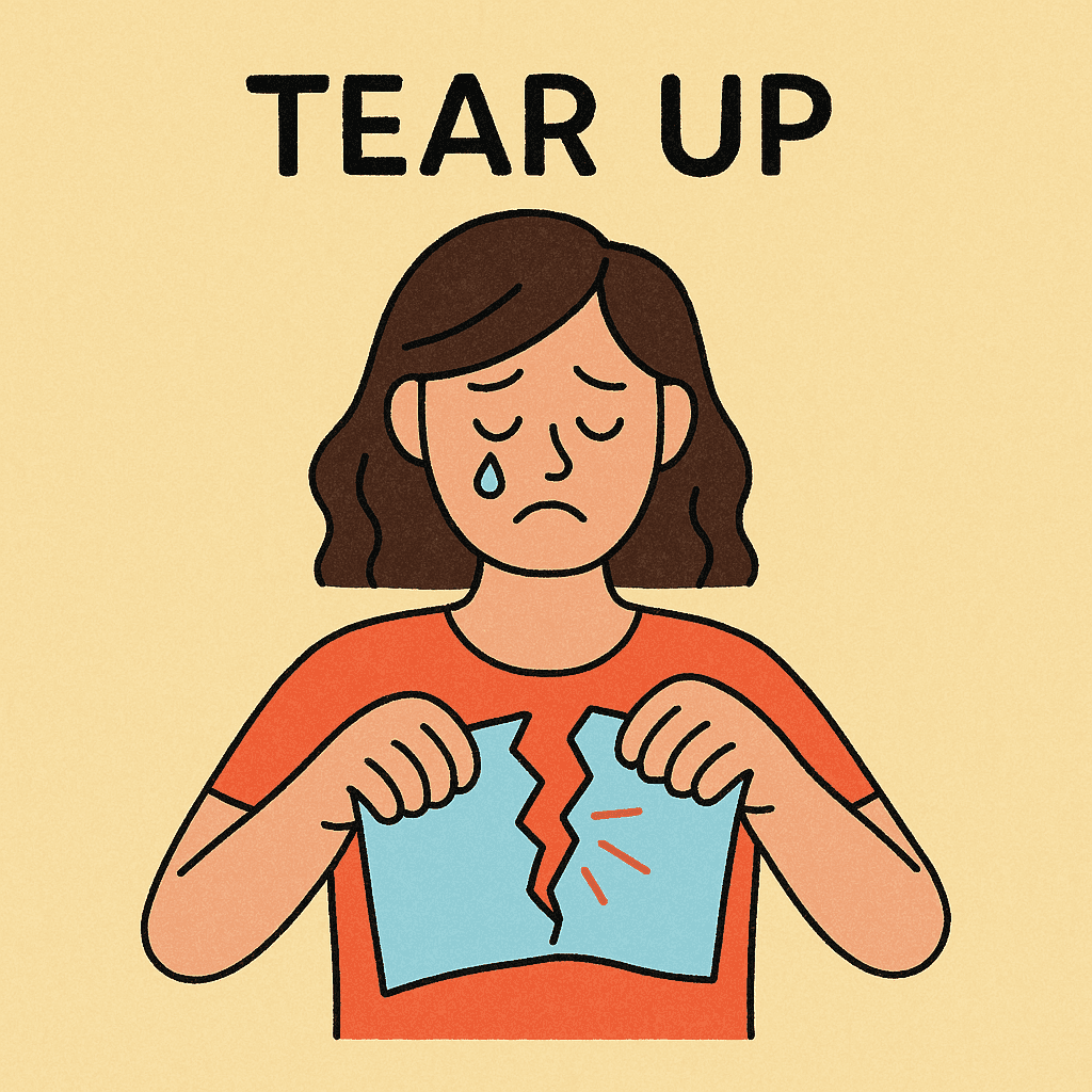 tear up meaning and examples thumbnail