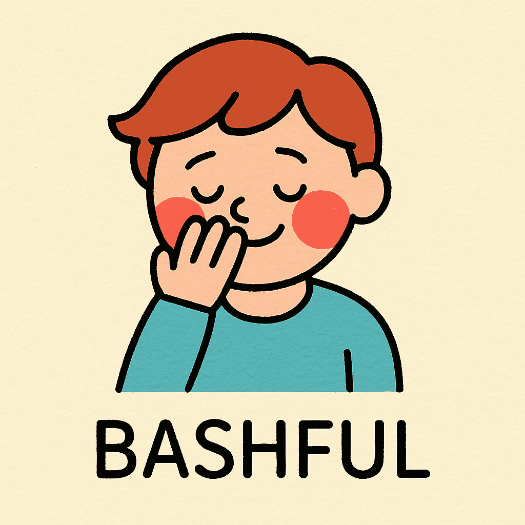 bashful meaning and examples thumbnail