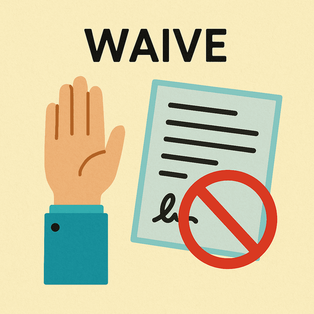 waive meaning and examples
