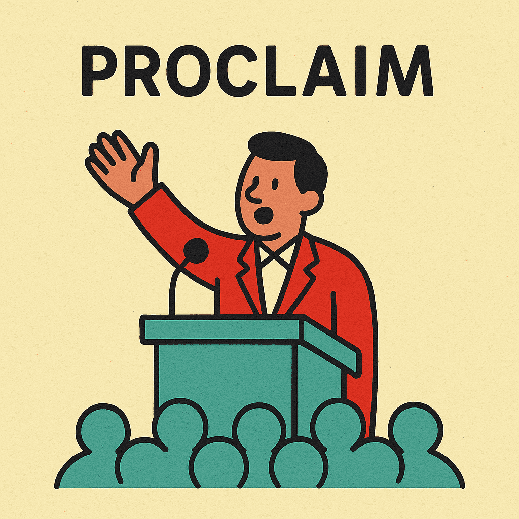 proclaim meaning and examples thumbnail