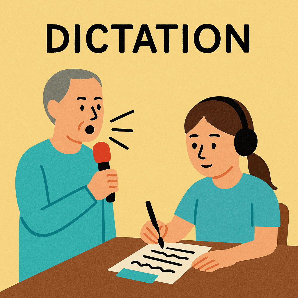 dictation meaning and examples thumbnail